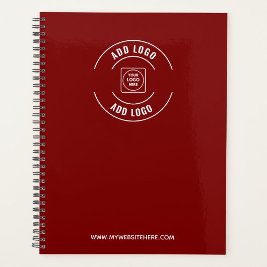 Einfacher roter minimaler benutzerdefinierter Logo Planer (Vorderseite)