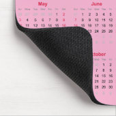 Einfacher roter und rosa 2026-Kalender  Mousepad (Ecke)