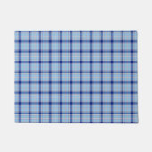 Einfacher Rustikaler Blau Stil Karo Fußmatte (Vorderseite)