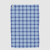 Einfacher Rustikaler Blau Stil Karo Golfhandtuch (Vorderseite)