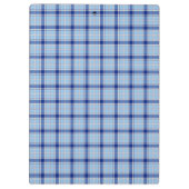 Einfacher Rustikaler Blau Stil Karo Klemmbrett (Rückseite)