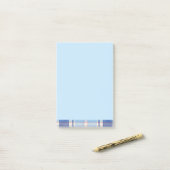 Einfacher Rustikaler Blau Stil Karo Post-it Klebezettel (Auf Schreibtisch)