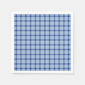 Einfacher Rustikaler Blau Stil Karo Serviette (Vorderseite)