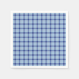 Einfacher Rustikaler Blau Stil Karo Serviette