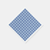 Einfacher Rustikaler Blau Stil Karo Serviette (Ecke)
