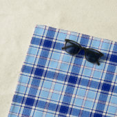 Einfacher Rustikaler Blau Stil Karo Strandtuch (Beispiel)
