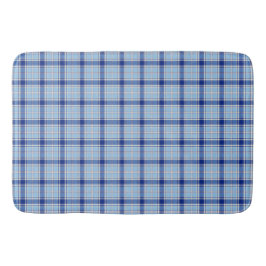 Einfacher rustikaler blauer Stil Karo Badematte
