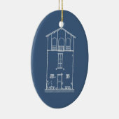 Einfacher rustikaler Haus-Plan-neues Keramikornament (Rechts)