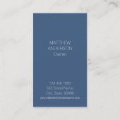 Einfacher rustikaler Haus-Plan-vertikales Visitenkarte (Rückseite)