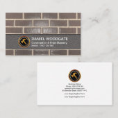 Einfacher sauberer Backsteinmauer-Maurerarbeit-Bau Visitenkarte (Vorne/Hinten)