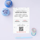 Einfacher sauberer Wasser Tropfen Qr Code Druckwäs Flyer (Einzeln)