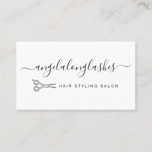 Einfacher Scheren-Friseur Hairstylist Visitenkarte