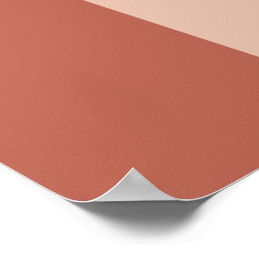 Einfacher, schicker Pfirsichbogen Glücklicherweise Poster (Ecke)