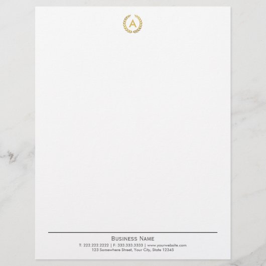 Einfacher schlichter briefkopf (Vorderseite)