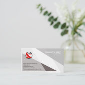 Einfacher schlichter grauer Eleganz CEO-Gründer Visitenkarte (Stehend Vorderseite)