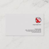 Einfacher schlichter grauer Eleganz CEO-Gründer Visitenkarte (Rückseite)