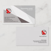 Einfacher schlichter grauer Eleganz CEO-Gründer Visitenkarte (Vorne/Hinten)