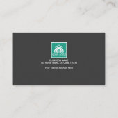 Einfacher schlichter grauer visitenkarte (Rückseite)