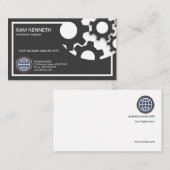 Einfacher schlichter Kreis der Gang-Technik Visitenkarte (Vorne/Hinten)