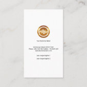 Einfacher schlichter schwarzer blauer visitenkarte (Rückseite)