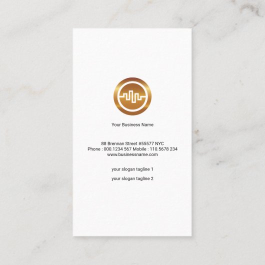 Einfacher schlichter schwarzer blauer visitenkarte (Rückseite)