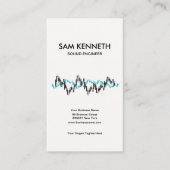 Einfacher schlichter schwarzer blauer visitenkarte (Vorderseite)