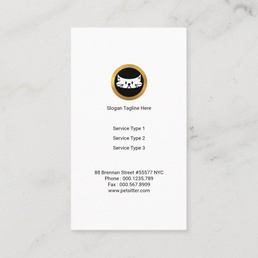 Einfacher schlichter visitenkarte (Rückseite)