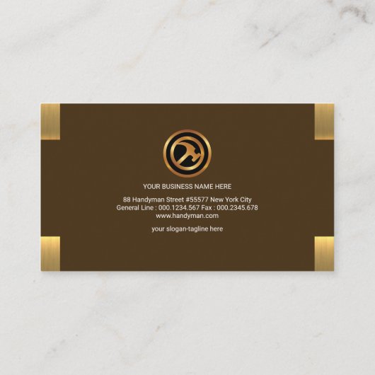 Einfacher schlichter zeitgenössischer visitenkarte (Rückseite)