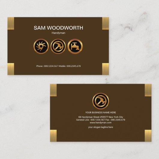 Einfacher schlichter zeitgenössischer visitenkarte (Vorne/Hinten)