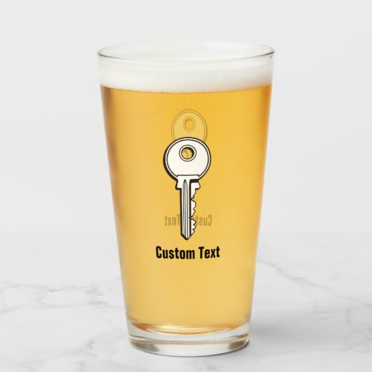 Einfacher Schlüssel Glas (Vorne (Gefüllt))