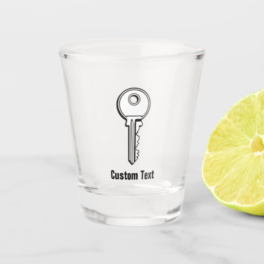 Einfacher Schlüssel Schnapsglas (Vorderseite)