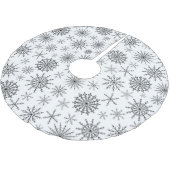 Einfacher Schneesturm Polyester Weihnachtsbaumdecke (Schrägansicht)