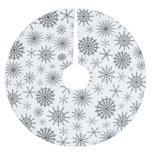 Einfacher Schneesturm Polyester Weihnachtsbaumdecke (Vorderseite)