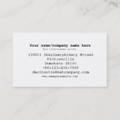 Einfacher Schnurrbart Visitenkarte (Rückseite)