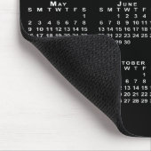 Einfacher Schwarz-Weiß-Kalender 2027 Mousepad (Ecke)