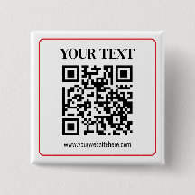 Einfacher Schwarz-Weiß-QR-Code mit rotem Rand