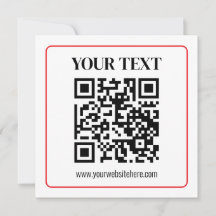 Einfacher Schwarz-Weiß-QR-Code mit rotem Rand