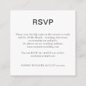 Einfacher Schwarz-weißer QR-Code UAWG Begleitkarte (Vorderseite)