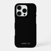 Einfacher schwarzer iPhone-Hülle mit individuellem iPhone Hülle (Rückseite)