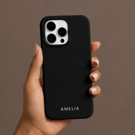Einfacher schwarzer iPhone-Hülle mit individuellem iPhone Hülle