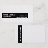Einfacher schwarzer Streifen auf weißem Visitenkarte (Vorne/Hinten)