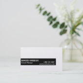 Einfacher schwarzer Streifen auf weißem Visitenkarte (Stehend Vorderseite)