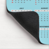 Einfacher schwarzer und blauer 2026-Kalender Mousepad (Ecke)