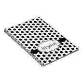 Einfacher Schwarzweiss-Tupfen-grundlegendes Muster Notizblock (Rechte Seite)
