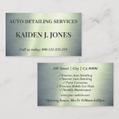 Einfacher Service für grüne Autos aus gebürstetem Visitenkarte (Vorne/Hinten)