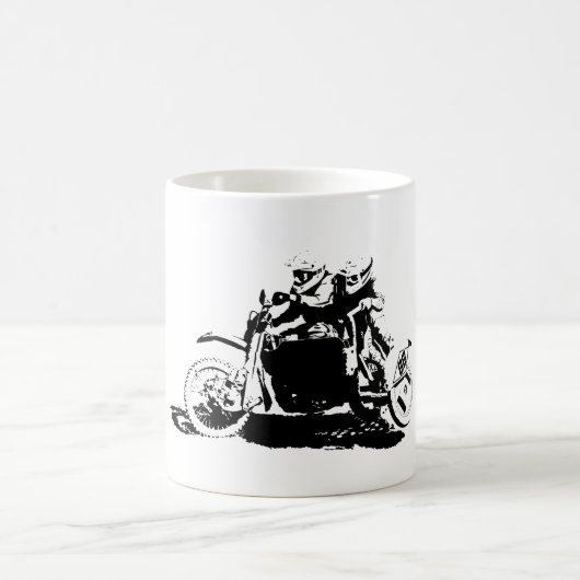 Einfacher Sidecarcross Entwurf Kaffeetasse (Mittel)