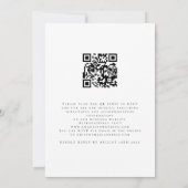 Einfacher Skript-QR-Code zur Hochzeit Einladung (Rückseite)
