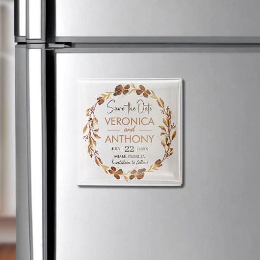 Einfacher Sommer | Fall Blumenhochzeit retten Datu Magnet