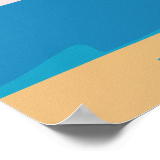 einfacher Sonnenuntergang Poster (Ecke)