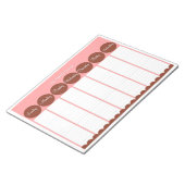 Einfacher Sonntag bis Samstag Wochenplaner Notizblock (angewinkelt)